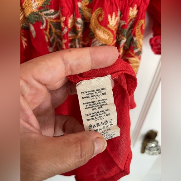 Free People orange stitched cover up tunic dress - Picture 7 of 7